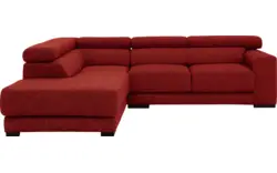 Goossens hoekbank nora rood stof - 8190707-216-01-gespiegeld