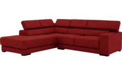 Goossens hoekbank nora rood stof - 8190707-216-01-gespiegeld