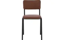 Goossens eetkamerstoel chaplin bruin leer - 8190780-02