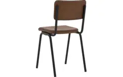 Goossens eetkamerstoel chaplin bruin leer - 8190780-02