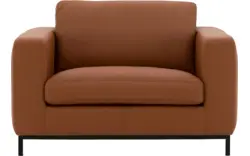 Goossens excellent loveseat massimo bruin leer - 8190944-01