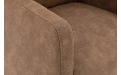 Goossens eetkamerstoel leen bruin microvezel - 8190994-02