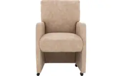 Goossens eetkamerstoel leen beige microvezel - 8190995-02