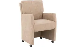 Goossens eetkamerstoel leen beige microvezel - 8190995-02