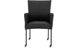 Goossens eetkamerstoel funk zwart leer - 8191000-02