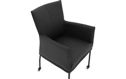 Goossens eetkamerstoel funk zwart leer - 8191000-02