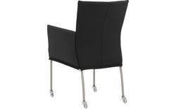 Goossens eetkamerstoel funk zwart leer - 8191009-03