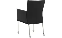 Goossens eetkamerstoel funk zwart leer - 8191009-02