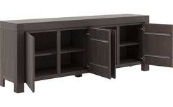 Goossens dressoir clear donker bruin eiken - 8191056-01