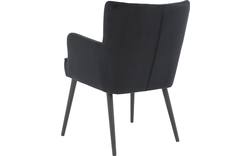 Goossens eetkamerstoel rob zwart stof - 8191211-02