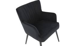 Goossens eetkamerstoel rob zwart stof - 8191211-01