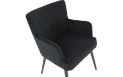 Goossens eetkamerstoel rob zwart stof - 8191211-01