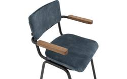 Goossens eetkamerstoel chaplin blauw stof - 8191697-02
