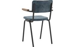 Goossens eetkamerstoel chaplin blauw stof - 8191697-05
