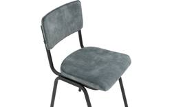 Goossens eetkamerstoel chaplin grijs stof - 8191698-02