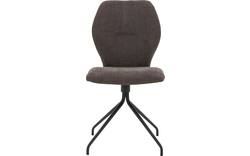 Goossens eetkamerstoel hera bruin stof - 8193203-02