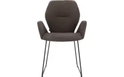 Goossens eetkamerstoel hera bruin stof - 8193217-02