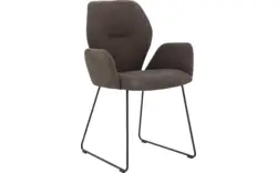 Goossens eetkamerstoel hera bruin stof - 8193217-02