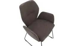Goossens eetkamerstoel hera bruin stof - 8193217-02
