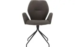 Goossens eetkamerstoel hera bruin stof - 8193218-02