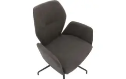 Goossens eetkamerstoel hera bruin stof - 8193218-02