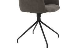 Goossens eetkamerstoel hera bruin stof - 8193218-02
