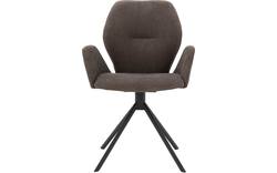 Goossens eetkamerstoel hera bruin stof - 8193219-02-2