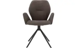 Goossens eetkamerstoel hera bruin stof - 8193219-02-2