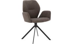 Goossens eetkamerstoel hera bruin stof - 8193219-02-2
