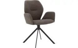 Goossens eetkamerstoel hera bruin stof - 8193219-02-2