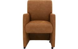 Goossens eetkamerstoel alex bruin micro leer - 8193365-02