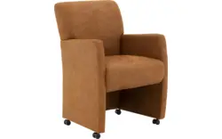 Goossens eetkamerstoel alex bruin micro leer - 8193365-02