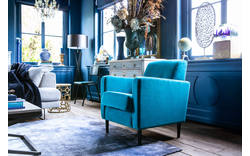 Goossens fauteuil hipp groen stof - 8193957-04