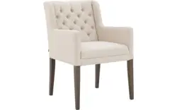 Goossens eetkamerstoel pearl wit stof - 8193980-02
