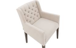 Goossens eetkamerstoel pearl wit stof - 8193980-02