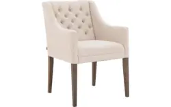 Goossens eetkamerstoel pearl wit stof - 8193981-02