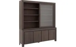 Goossens buffetkast clear donker bruin eiken - 8194065-01