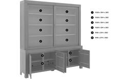 Goossens buffetkast clear zwart eiken - 8215787-01