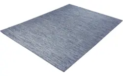 Goossens basic vloerkleed tealo blauw katoen - 8194388-01