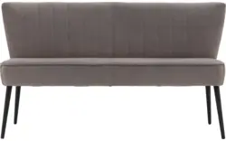 Goossens eetkamerbank rob grijs stof - 8195349-02