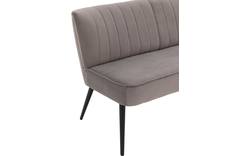 Goossens eetkamerbank rob grijs stof - 8195349-02