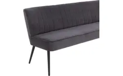 Goossens eetkamerbank rob grijs stof - 8195353-02