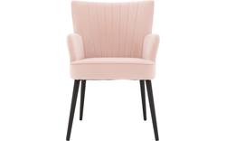 Goossens eetkamerstoel rob roze stof - 8195381-01