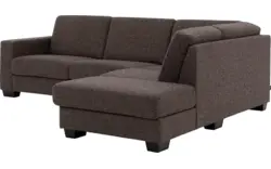 Goossens hoekbank n joy divana bruin stof - 8195431-01