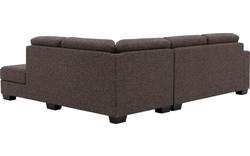 Goossens hoekbank n joy divana bruin stof - 8195431-01