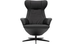 Goossens excellent relaxstoel avec zwart leer - 8195961-02