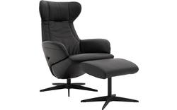 Goossens excellent relaxstoel avec zwart leer - 8195961-02