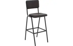 Goossens barstoel chaplin grijs leer - 8195999-02