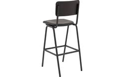 Goossens barstoel chaplin grijs leer - 8195999-03