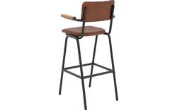 Goossens barstoel chaplin bruin leer - 8196000-03